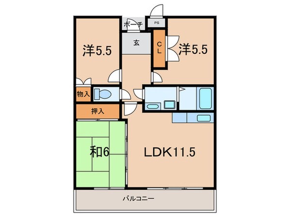 ガ－デンハイツ桃山台弐番館の物件間取画像